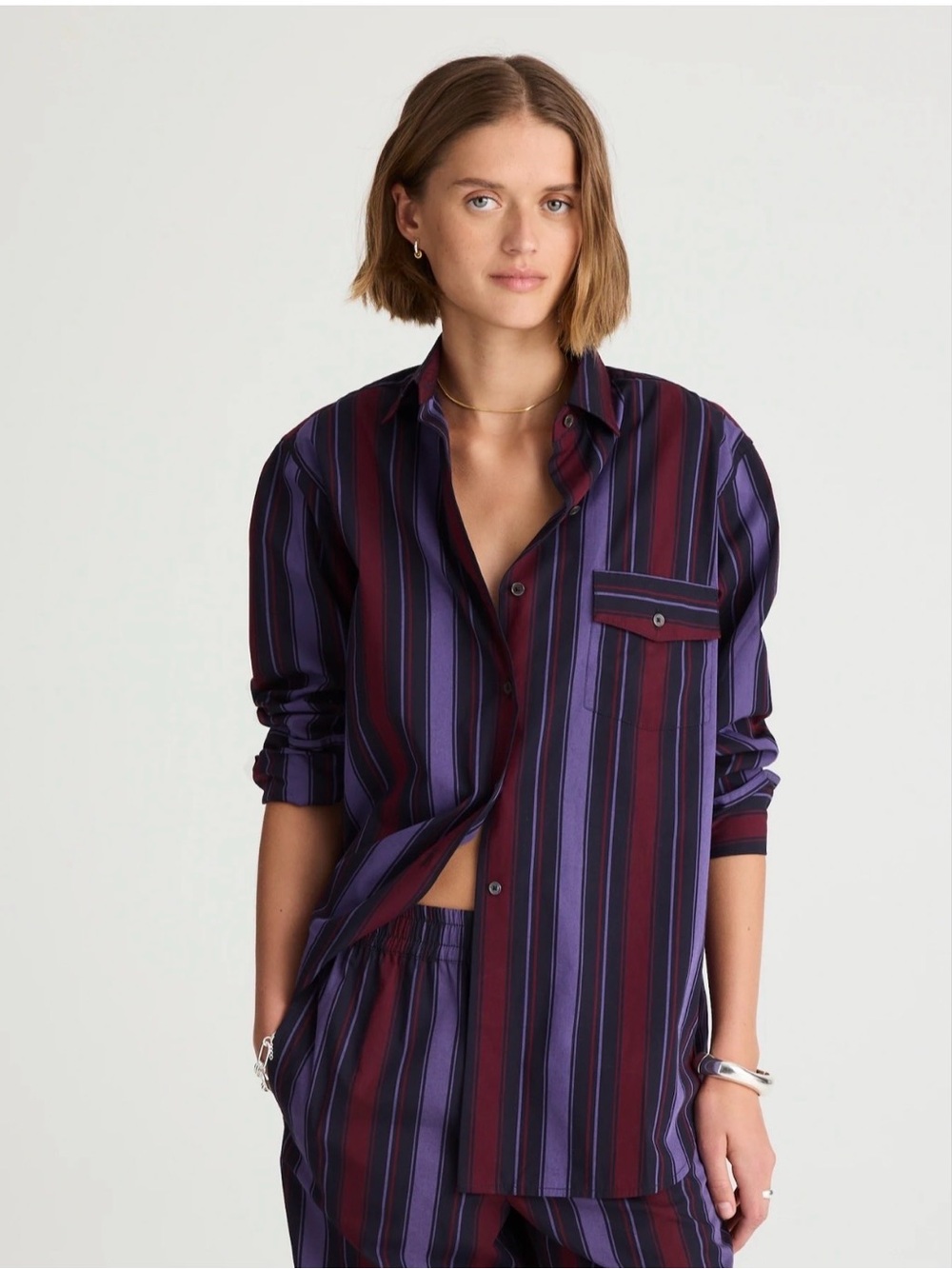 Alexa Chung for Madewell Lou Poplin Shirt Size M NWT